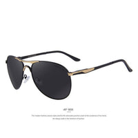 Aluminum Polarized Sunglasses Men Classic Driving Eyewear Pilot Sunglass S'8712-Polarized Sunglasses-Bargain Bait Box-C01 Gold-Bargain Bait Box