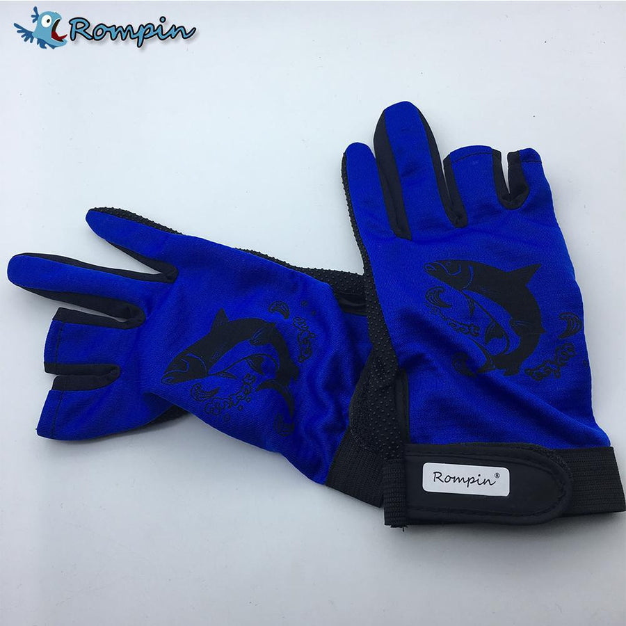 Anti Slip Durable Fishing Gloves 3 Cut Finger Sports Slip-Resistant Cyling-Gloves-Bargain Bait Box-Bargain Bait Box