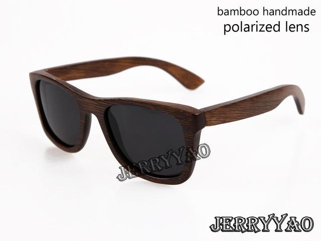 Berwer Bamboo Sunglasses Polarized Sunglasses Popular Design Wooden Sunglasses-Polarized Sunglasses-Bargain Bait Box-black lens-Bargain Bait Box