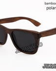 Berwer Bamboo Sunglasses Polarized Sunglasses Popular Design Wooden Sunglasses-Polarized Sunglasses-Bargain Bait Box-black lens-Bargain Bait Box