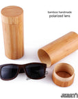 Berwer Bamboo Sunglasses Polarized Sunglasses Popular Design Wooden Sunglasses-Polarized Sunglasses-Bargain Bait Box-black lens with case-Bargain Bait Box