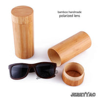 Berwer Bamboo Sunglasses Polarized Sunglasses Popular Design Wooden Sunglasses-Polarized Sunglasses-Bargain Bait Box-black lens with case-Bargain Bait Box