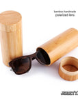 Berwer Bamboo Sunglasses Polarized Sunglasses Popular Design Wooden Sunglasses-Polarized Sunglasses-Bargain Bait Box-brown lens with case-Bargain Bait Box