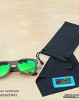 Berwer Bamboo Sunglasses Polarized Sunglasses Popular Design Wooden Sunglasses-Polarized Sunglasses-Bargain Bait Box-green lens-Bargain Bait Box