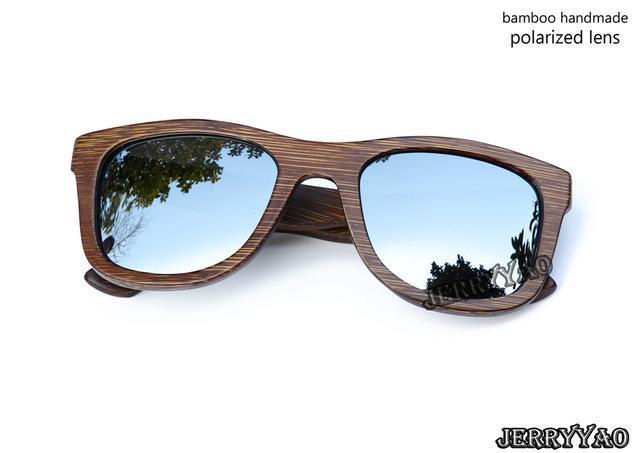 Berwer Bamboo Sunglasses Polarized Sunglasses Popular Design Wooden Sunglasses-Polarized Sunglasses-Bargain Bait Box-silver lens-Bargain Bait Box