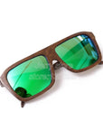 Berwer Polarized Sunglasses Wooden Bamboo Women Men Bamboo Colored Brown Color-Polarized Sunglasses-Bargain Bait Box-green lens-Bargain Bait Box