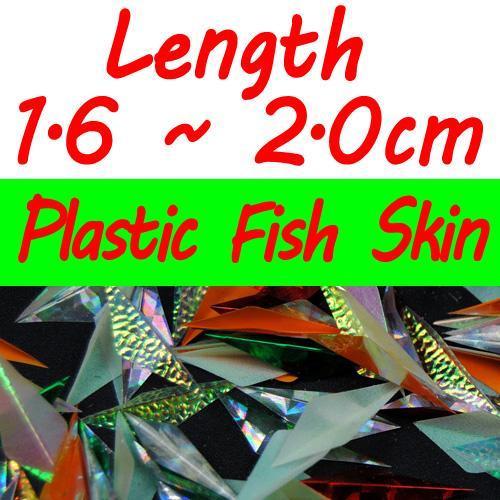 Bimoo 280Pcs/Bag Pre Cut Flash Sabiki Fish Skin Plastic Sabiki Wings Shinning-Sabiki Rigs-Bargain Bait Box-plastic skin size 1-Bargain Bait Box