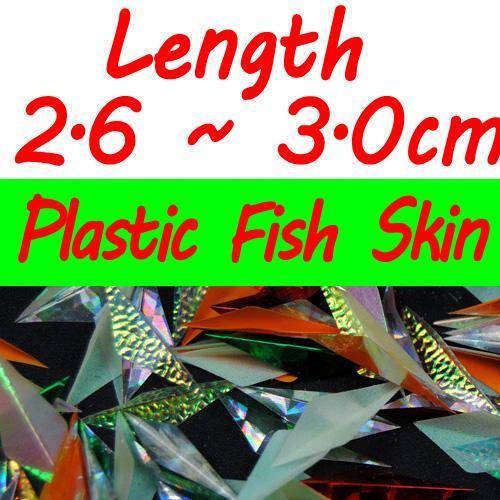 Bimoo 280Pcs/Bag Pre Cut Flash Sabiki Fish Skin Plastic Sabiki Wings Shinning-Sabiki Rigs-Bargain Bait Box-plastic skin size 3-Bargain Bait Box