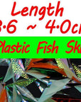 Bimoo 280Pcs/Bag Pre Cut Flash Sabiki Fish Skin Plastic Sabiki Wings Shinning-Sabiki Rigs-Bargain Bait Box-plastic skin size 5-Bargain Bait Box