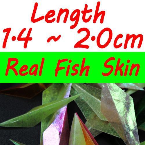 Bimoo 280Pcs/Bag Pre Cut Flash Sabiki Fish Skin Plastic Sabiki Wings Shinning-Sabiki Rigs-Bargain Bait Box-real skin size 1-Bargain Bait Box