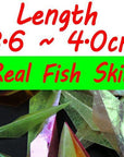 Bimoo 280Pcs/Bag Pre Cut Flash Sabiki Fish Skin Plastic Sabiki Wings Shinning-Sabiki Rigs-Bargain Bait Box-real skin size 5-Bargain Bait Box