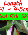 Bimoo 280Pcs/Bag Pre Cut Flash Sabiki Fish Skin Plastic Sabiki Wings Shinning-Sabiki Rigs-Bargain Bait Box-real skin size 6-Bargain Bait Box
