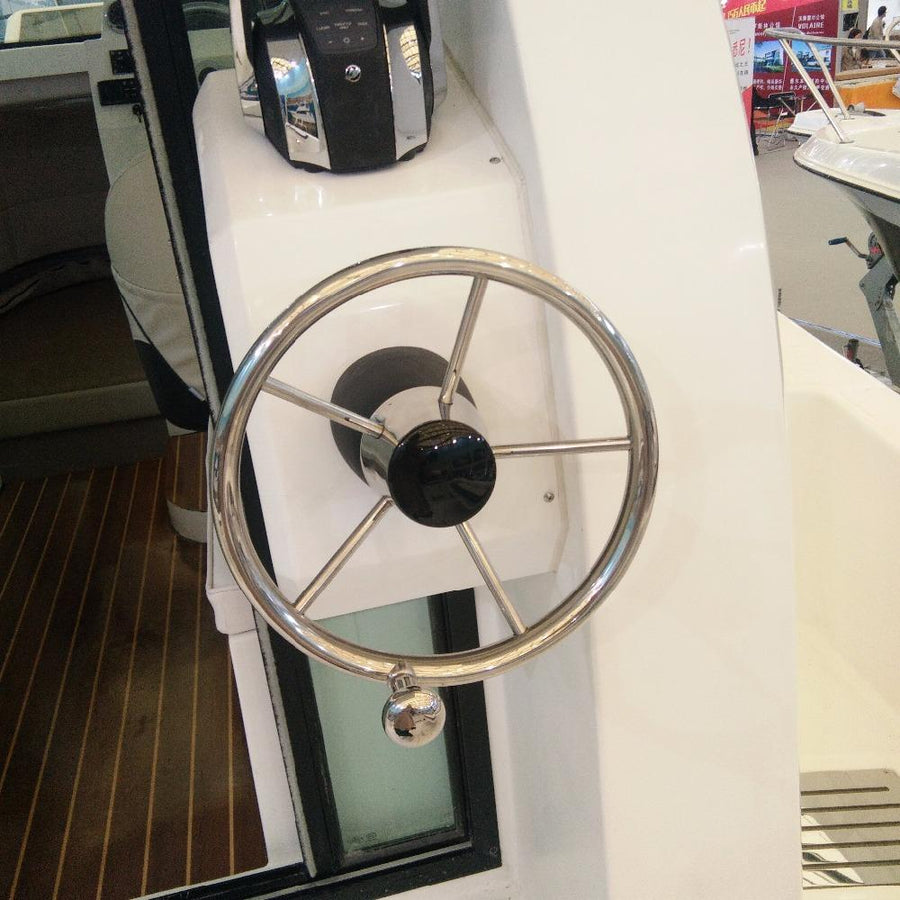 Boat Steering Wheel Stainless Steel 5 Spoke 25 Degree 11'' For Marine Yacht-Boat Accessories-Bargain Bait Box-Bargain Bait Box