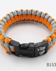 Cheap Camping Parachute Cord Emergency Paracord Bracelet Survival Jewelry For-Survival Gear-Bargain Bait Box-Grey Orange-Bargain Bait Box
