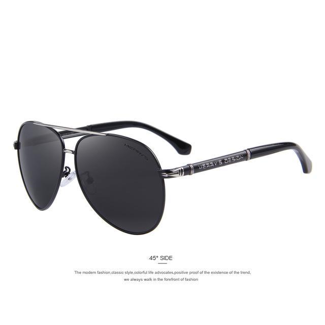 Classic Design Sunglasses Men Hd Polarized Aluminum Driving Sun Glasses For-Polarized Sunglasses-Bargain Bait Box-C01 Black Black-Bargain Bait Box
