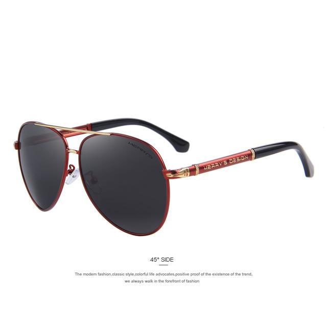 Classic Design Sunglasses Men Hd Polarized Aluminum Driving Sun Glasses For-Polarized Sunglasses-Bargain Bait Box-C04 Red Black-Bargain Bait Box