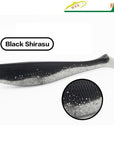 Cod And Zander Fishing -14 Cm 3 Pcs/ Bags Big Paddle Tail Soft At 13-Unrigged Plastic Swimbaits-Bargain Bait Box-Black Shirasu-Bargain Bait Box