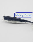 Cod And Zander Fishing -14 Cm 3 Pcs/ Bags Big Paddle Tail Soft At 13-Unrigged Plastic Swimbaits-Bargain Bait Box-Navy Blue-Bargain Bait Box