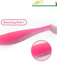 Cod And Zander Fishing -14 Cm 3 Pcs/ Bags Big Paddle Tail Soft At 13-Unrigged Plastic Swimbaits-Bargain Bait Box-Shocking Pink-Bargain Bait Box
