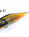 Colorful 9.5Cm/12G Popper Bass Hard Plastic Poper S Lifelike Swim-Top Water Baits-Bargain Bait Box-color C-Bargain Bait Box