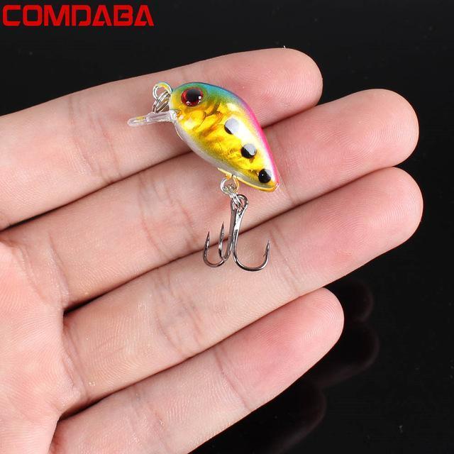 Comdaba 1Pcs Swim Fish 2.6Cm 1.6G Hard Crank Bait Topwater Mini Fishing-Crankbaits-Bargain Bait Box-E-Bargain Bait Box