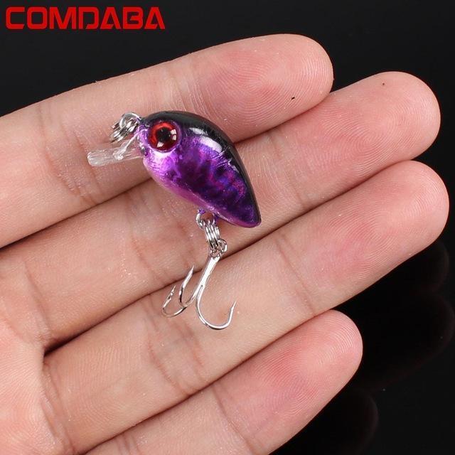 Comdaba 1Pcs Swim Fish 2.6Cm 1.6G Hard Crank Bait Topwater Mini Fishing-Crankbaits-Bargain Bait Box-H-Bargain Bait Box