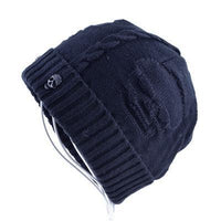 Cool Skull Pattern Hats For Men Beanies Knitted Wool Plus Velvet Bone Solid-Beanies-Bargain Bait Box-Blue-Bargain Bait Box
