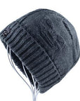 Cool Skull Pattern Hats For Men Beanies Knitted Wool Plus Velvet Bone Solid-Beanies-Bargain Bait Box-Gray-Bargain Bait Box