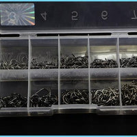 Dagezi 500Pcs/Box Size #3-#12 High Carbon Steel Circle Freshwater Fishhook-Hook Kits-Bargain Bait Box-black-Bargain Bait Box