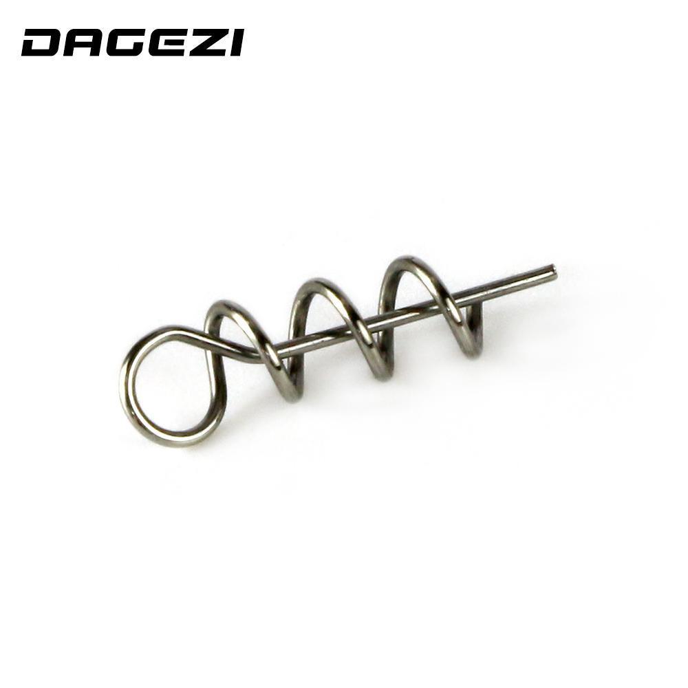 Dagezi 50Pcs/Lot Soft Bait Lock Pin Crank Hook &amp; Soft Bait Connector Fixed-Fishing Snaps &amp; Swivels-Bargain Bait Box-Bargain Bait Box