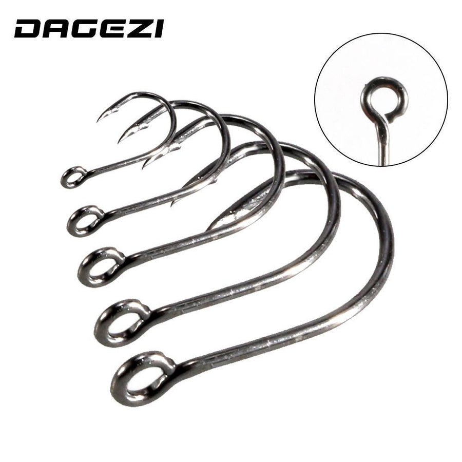 Dagezi High Carbon Steel Fishing Hook 100Pcs/Lot #4-#12 Fishhooks Durable Barbed-Circle Hooks-Bargain Bait Box-10-Bargain Bait Box