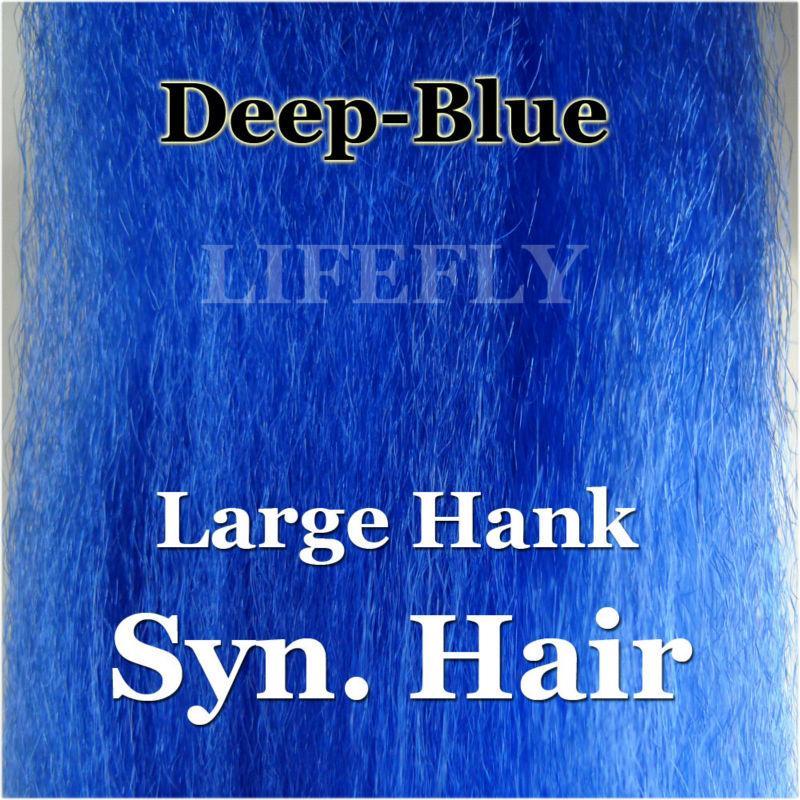 Deep Blue Color / Large Hank Of Synthetic Hair, Hair, Fly Tying, Jig, Lure-Fly Tying Materials-Bargain Bait Box-Bargain Bait Box