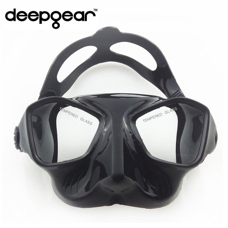 Deepgear Extreme Low Volume Spearfishing Mask Black Silicon Freediving Mask-Spearfishing-Bargain Bait Box-Bargain Bait Box