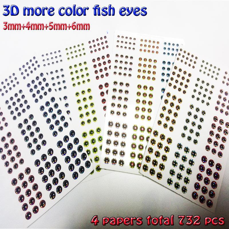 Delicate Fish Eyes 3D Eyes Mix More Color Size 3Mm-6Mm Fly Fish Eyes-Fish Eyes-Bargain Bait Box-Bargain Bait Box
