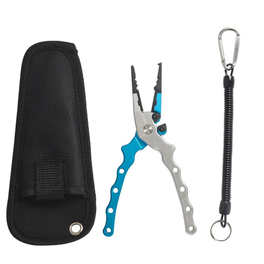 Design Alumimum Multi-Function Fishing Pliers Tool ,Fishing Tackle-Fishing Pliers-Bargain Bait Box-Blue-Bargain Bait Box
