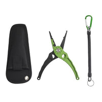 Design Aluminum Fishing Pliers Fishing Scissors Line Cutter Fishing Hook Remover-Fishing Pliers-Bargain Bait Box-Green-Bargain Bait Box