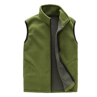Dimusi Men Fleece Vest Male Thick Warm Waist Outwear Casual Thermal Soft Vests-Vests-Bargain Bait Box-Army Green-XL-Bargain Bait Box