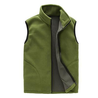 Dimusi Men Fleece Vest Male Thick Warm Waist Outwear Casual Thermal Soft Vests-Vests-Bargain Bait Box-Army Green-XL-Bargain Bait Box