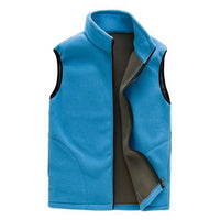Dimusi Men Fleece Vest Male Thick Warm Waist Outwear Casual Thermal Soft Vests-Vests-Bargain Bait Box-Sky BLue-XL-Bargain Bait Box