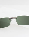 Dressuup Polarized Clip On Sunglasses Men Driving Night Vision Lens Sun-Polarized Sunglasses-Bargain Bait Box-GREEN-Bargain Bait Box