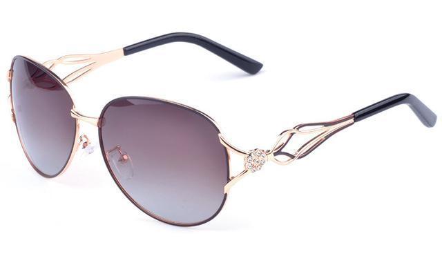Dressuup Polarized Sunglasses Women Diamond Luxury Design Sun Glasses Female-Polarized Sunglasses-Bargain Bait Box-BROWN-Bargain Bait Box