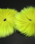 Dyed Arctic Marble Fox Tail Hair Fly Tying Material - 2 Pcs Per Pack-Fly Tying Materials-Bargain Bait Box-chartreuse-Bargain Bait Box