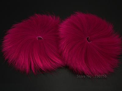 Dyed Arctic Marble Fox Tail Hair Fly Tying Material - 2 Pcs Per Pack-Fly Tying Materials-Bargain Bait Box-claret-Bargain Bait Box