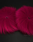 Dyed Arctic Marble Fox Tail Hair Fly Tying Material - 2 Pcs Per Pack-Fly Tying Materials-Bargain Bait Box-claret-Bargain Bait Box