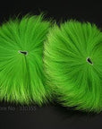 Dyed Arctic Marble Fox Tail Hair Fly Tying Material - 2 Pcs Per Pack-Fly Tying Materials-Bargain Bait Box-green-Bargain Bait Box