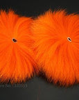 Dyed Arctic Marble Fox Tail Hair Fly Tying Material - 2 Pcs Per Pack-Fly Tying Materials-Bargain Bait Box-hot orange-Bargain Bait Box