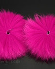 Dyed Arctic Marble Fox Tail Hair Fly Tying Material - 2 Pcs Per Pack-Fly Tying Materials-Bargain Bait Box-hot pink-Bargain Bait Box