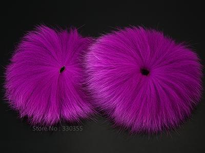 Dyed Arctic Marble Fox Tail Hair Fly Tying Material - 2 Pcs Per Pack-Fly Tying Materials-Bargain Bait Box-hot purple-Bargain Bait Box