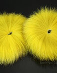 Dyed Arctic Marble Fox Tail Hair Fly Tying Material - 2 Pcs Per Pack-Fly Tying Materials-Bargain Bait Box-yellow-Bargain Bait Box