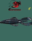 Esfishing 6Pcs 10Cm/8.2G Rage Bug Craw 4" Fishing Soft Baits Fishing-Craws-Bargain Bait Box-Black-Bargain Bait Box